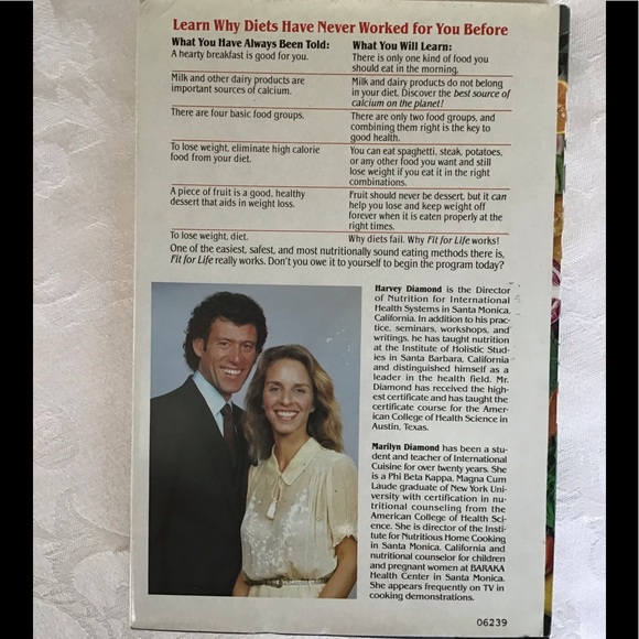 Fit For Life Natural Body Cycle Weight Loss Plan Hardcover Book - Picture 10 of 12